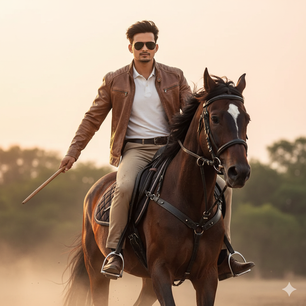 With Horse and Unique Style